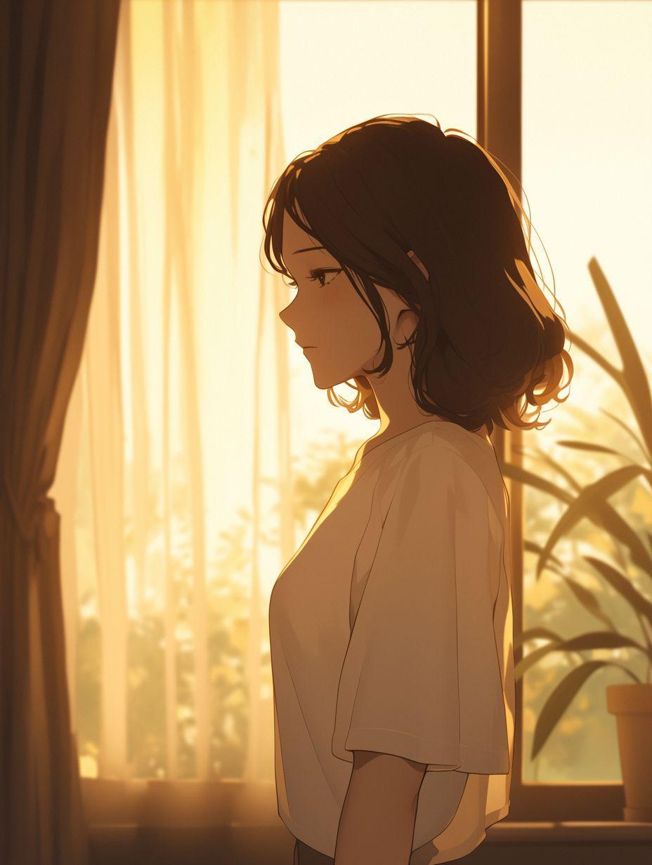 月下抚琴轻羁愁